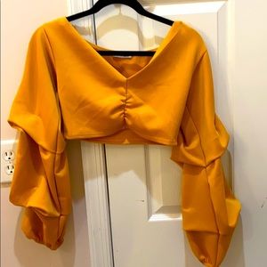 yellow long sleeve from fashion nova